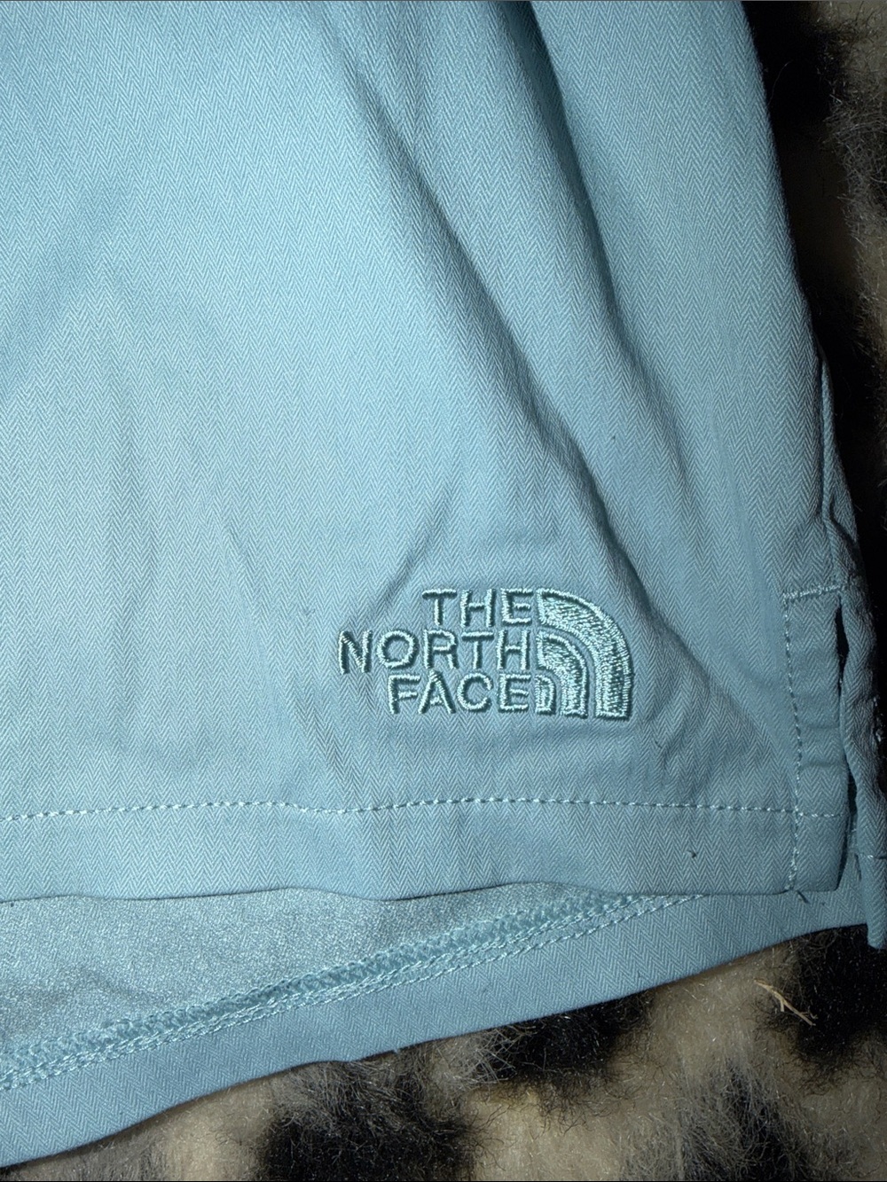 The North Face Powder Blue Women’s Athletic Shorts - Picture 2 of 3